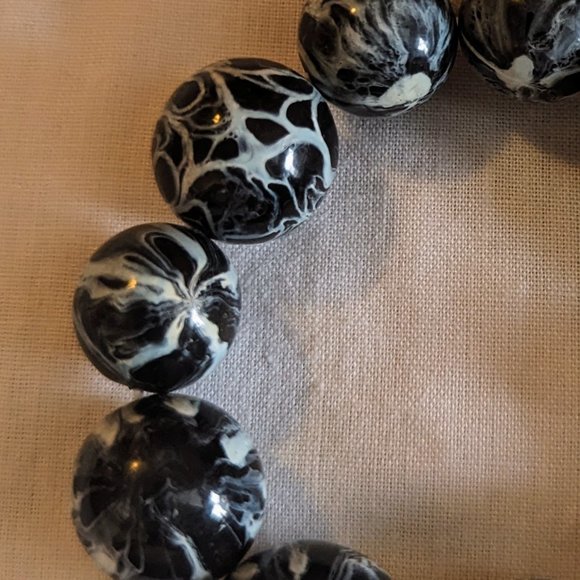 2/$10 Handmade Upcycled Glass-Bead Stretch Bracelet - Picture 2 of 2